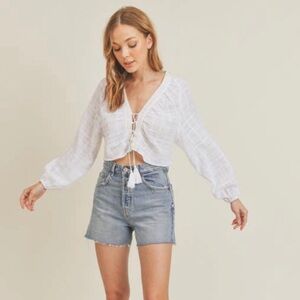 lush tarmarindo tassel blouse